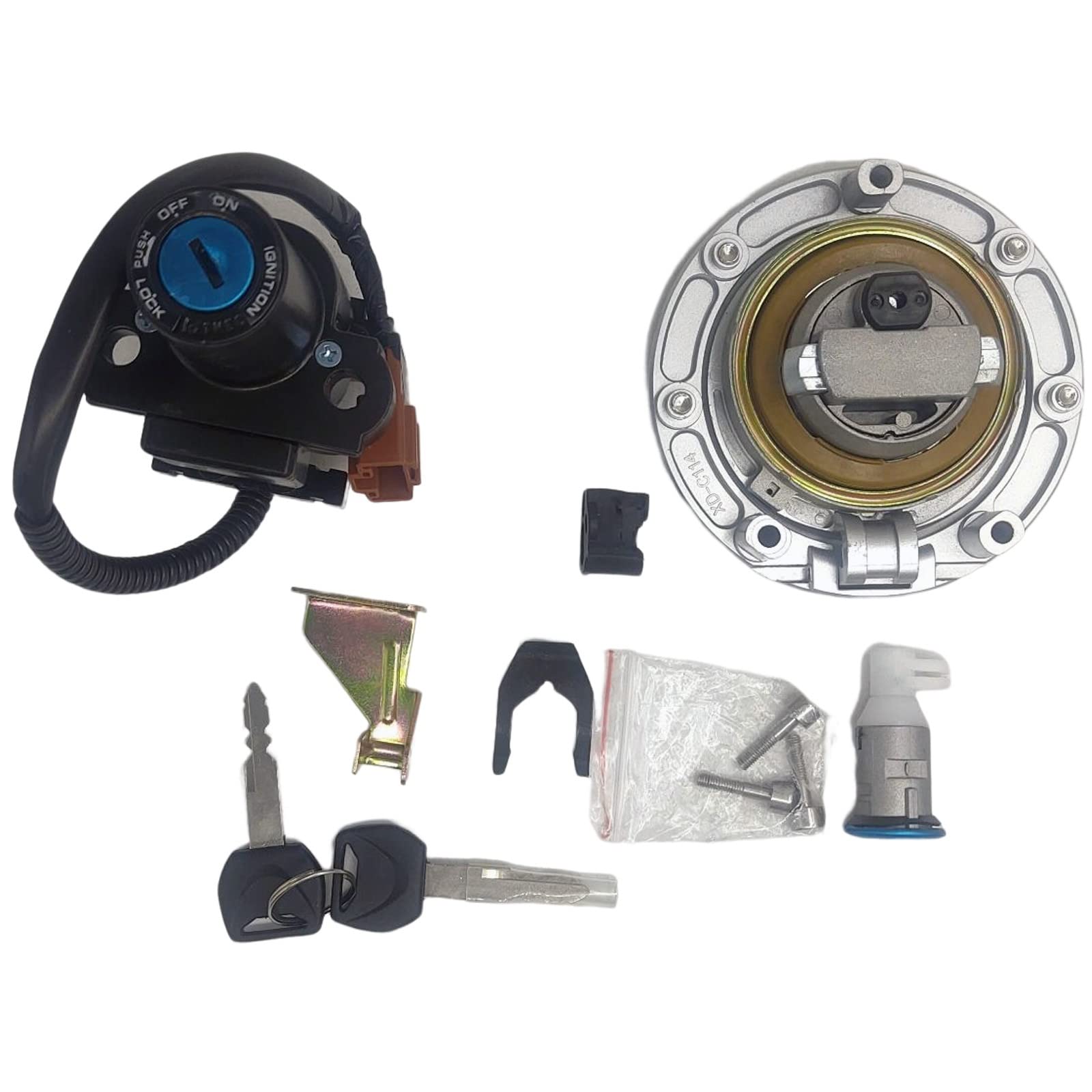 Amazon.com: XDF Ignition Switch Fuel Gas Tank Cap Seat Lock Key